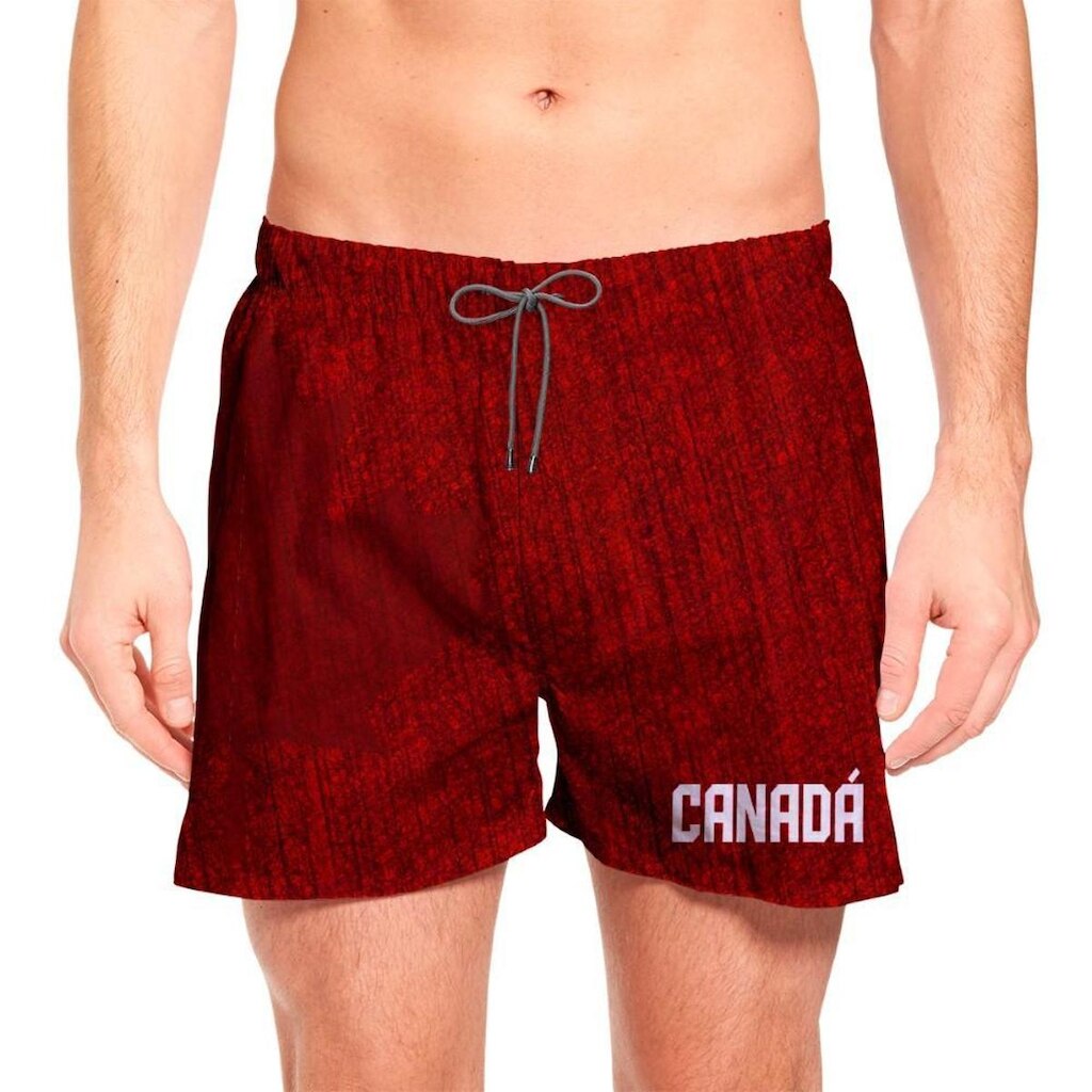 Short Praia Estampado Masculino Canada Copa Verão Academia