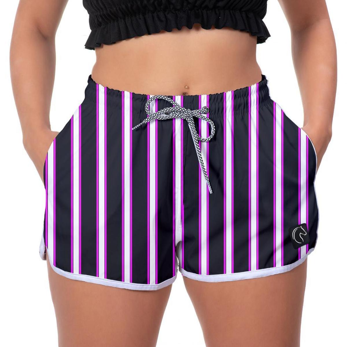 Shorts De Corrida Feminino Cintura Alta - Secagem Rápida Com Bolso Zíper