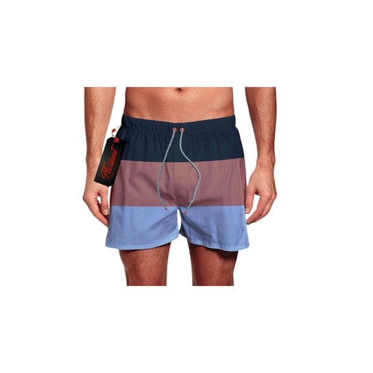 Short Praia Masculino Boardshort Floriant Beach - Azul Menor preço em Short Praia Masculino Boardshort Floriant Beach - Azul