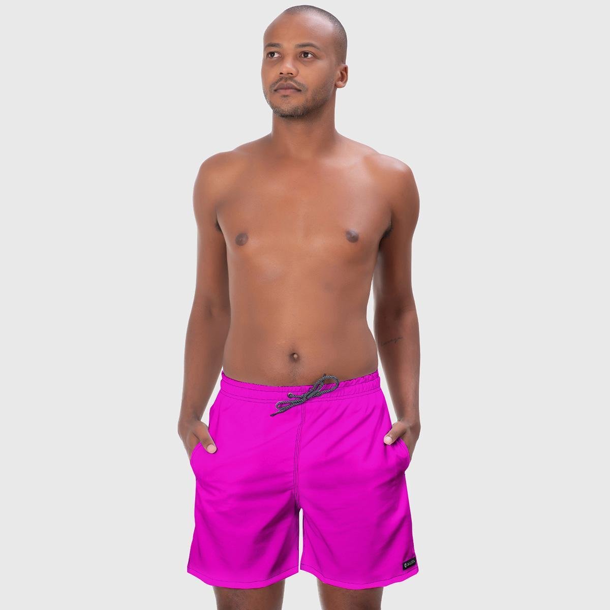 shorts de praia masculino rosa