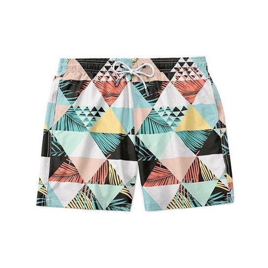 Short Praia Masculino Mosaico Moda Primavera Moda Mauricinho - Preto Menor preço em Short Praia Masculino Mosaico Moda Primavera Moda Mauricinho - Preto