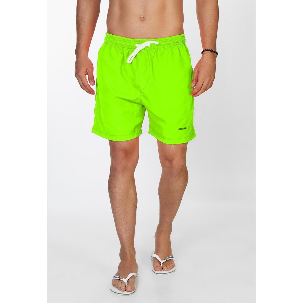 Short Praia Tactel Bermuda Verde Flourecente Neon Praia e Piscina Liso