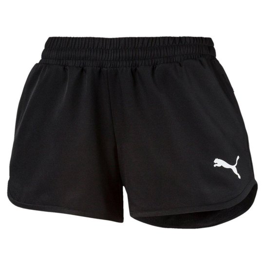 Short Puma Active Woven Feminino - Preto Menor preço em Short Puma Active Woven Feminino - Preto