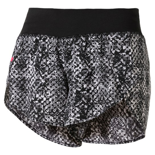 Short Puma Blast Graphic Feminino - Preto+Branco