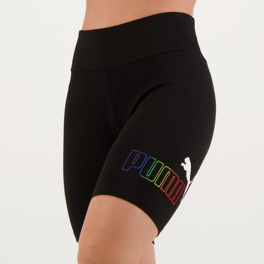 Short Puma ESS+ Rainbow 7 Feminino Preto - Preto Menor preço em Short Puma ESS+ Rainbow 7 Feminino Preto - Preto