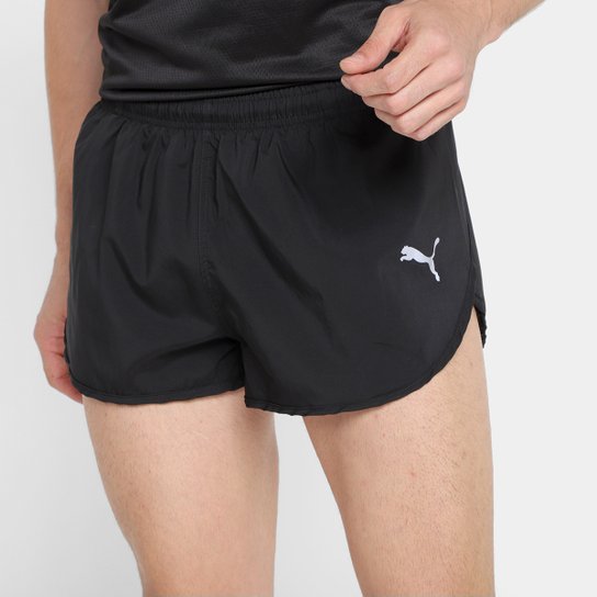 Short Puma Run Favorite Split - Preto Menor preço em Short Puma Run Favorite Split - Preto