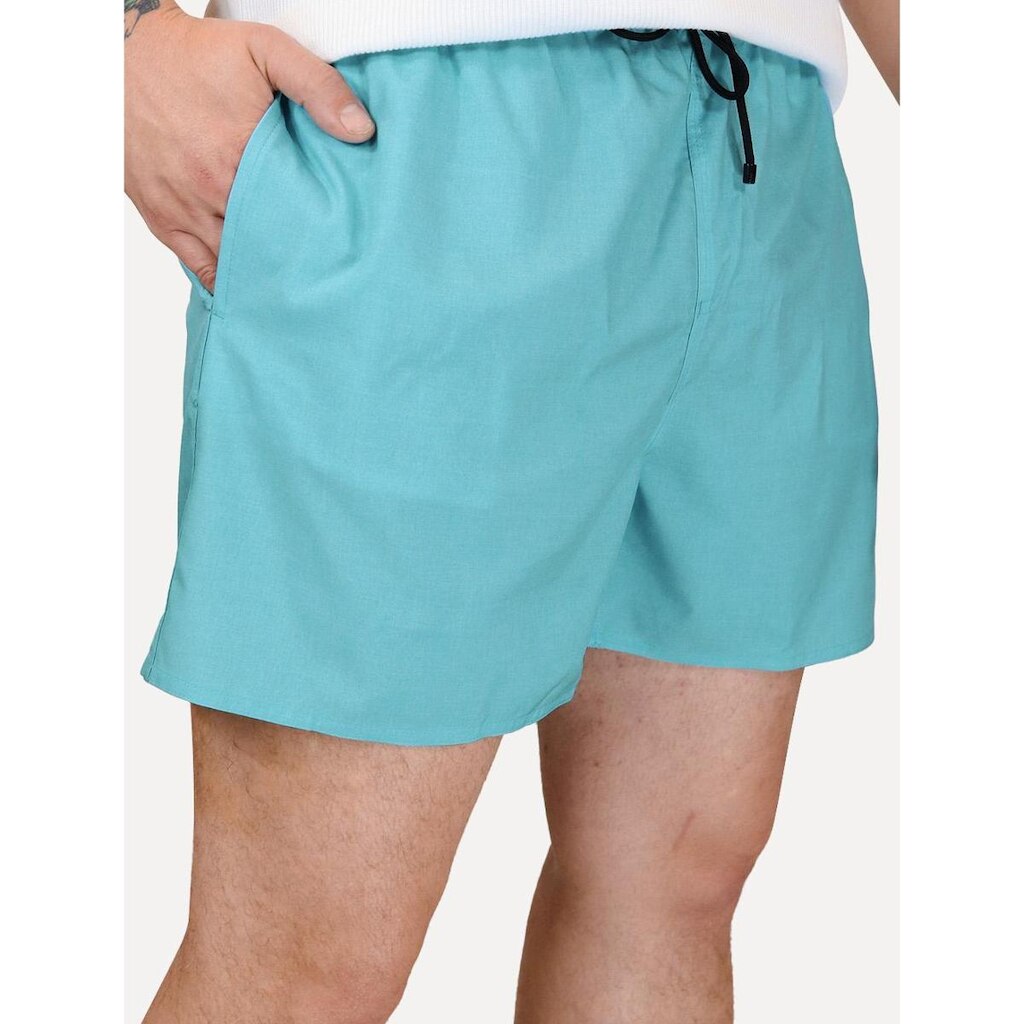 Short Reserva Beachwear Basico Textura Azul Turquesa