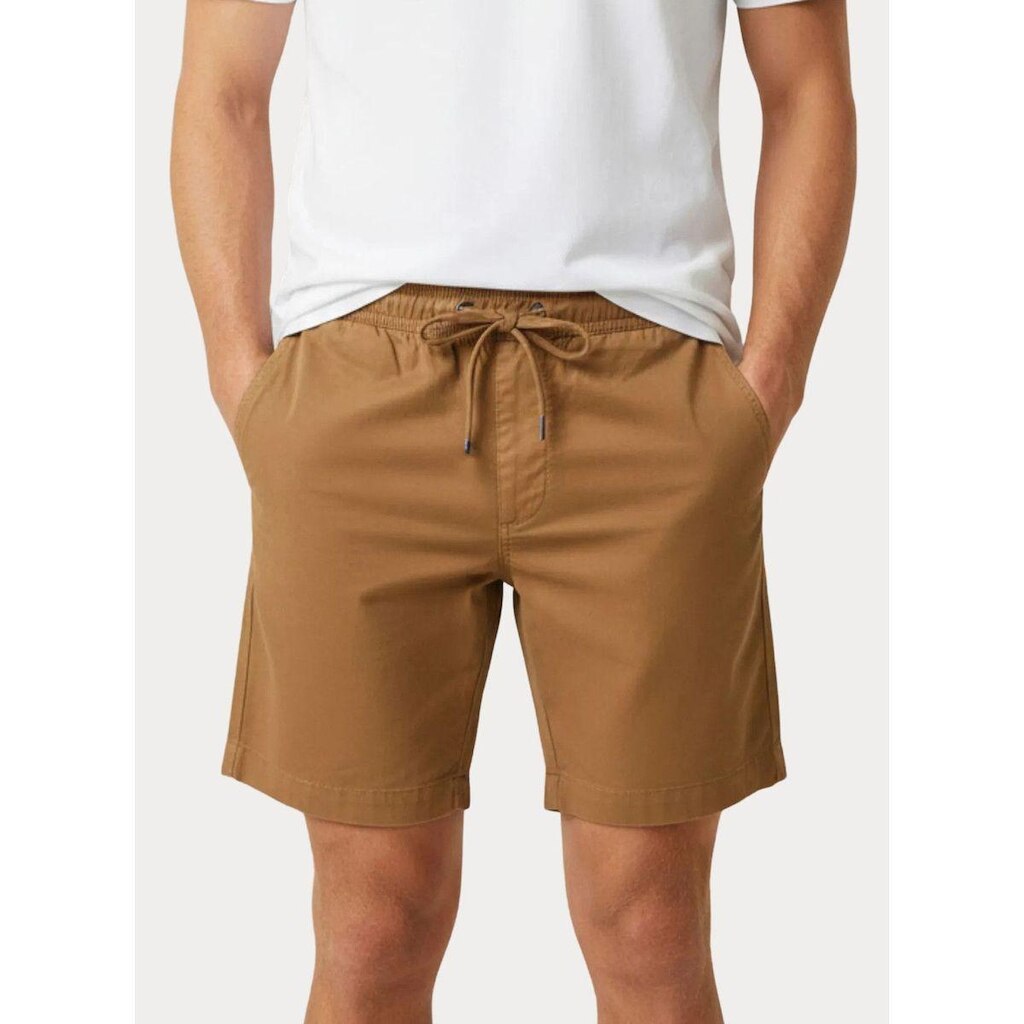 Short Reserva Elastico Estonado Ocre Marrom - Cor Ocre - Tamanho XXL/GGG