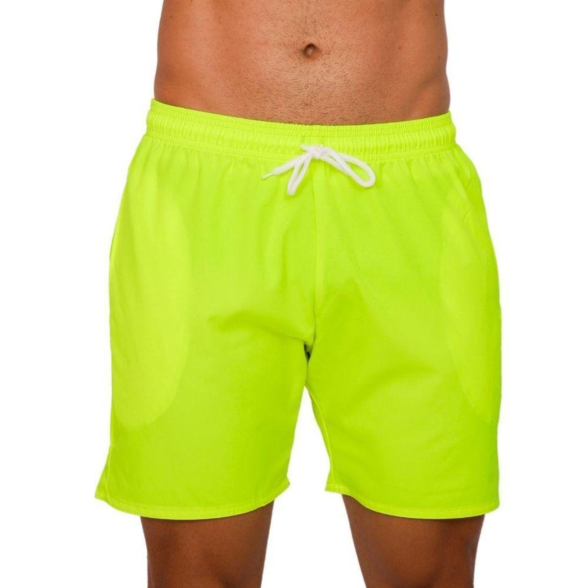 Short Resina Bermuda Tactel Masculino Liso Lisa Básico Mauricinho 2 Bolsos