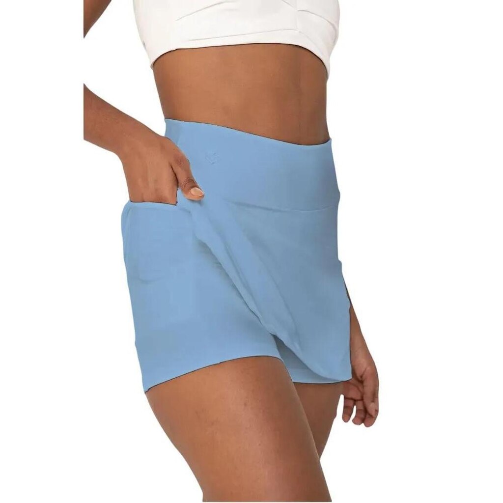 Short Saia Amei Sport com Bolso Interno - Azul