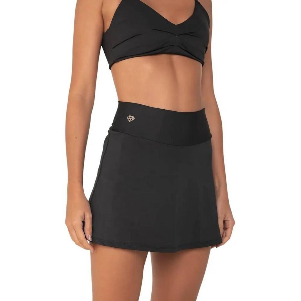 Short Saia Amei Sport com Bolso Interno - Preto