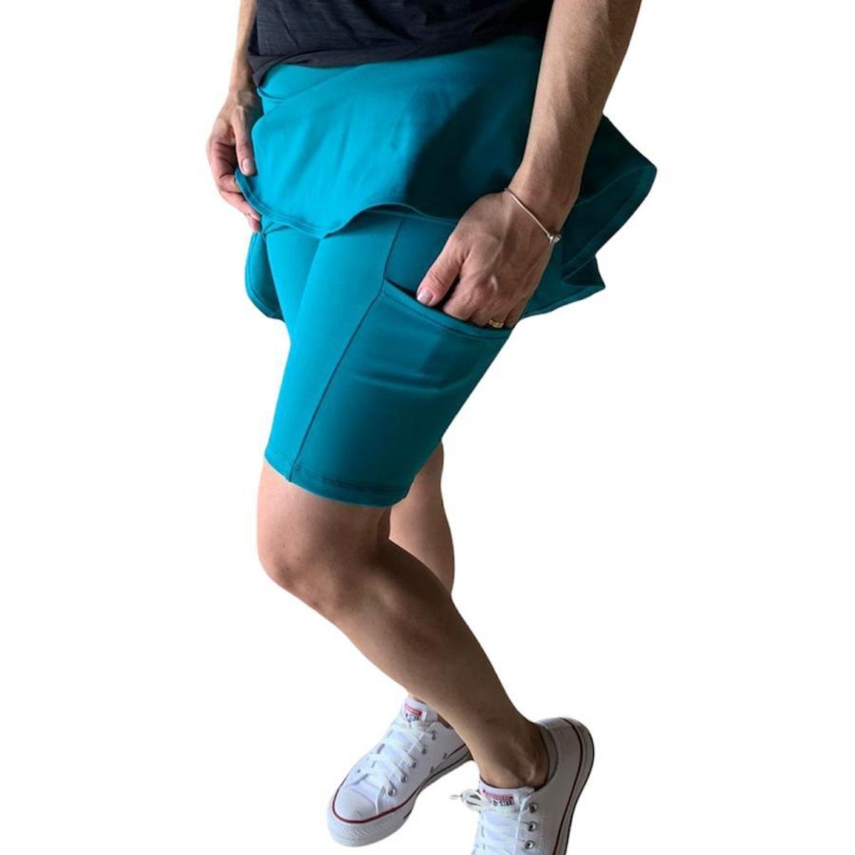 short com babado no cos