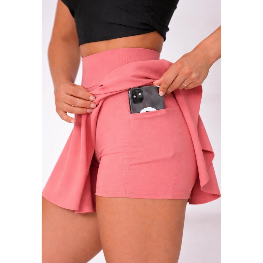 Short saia da Copa do Brasil Com Bolso Feminino Rodada Estilo academia WOLFOX