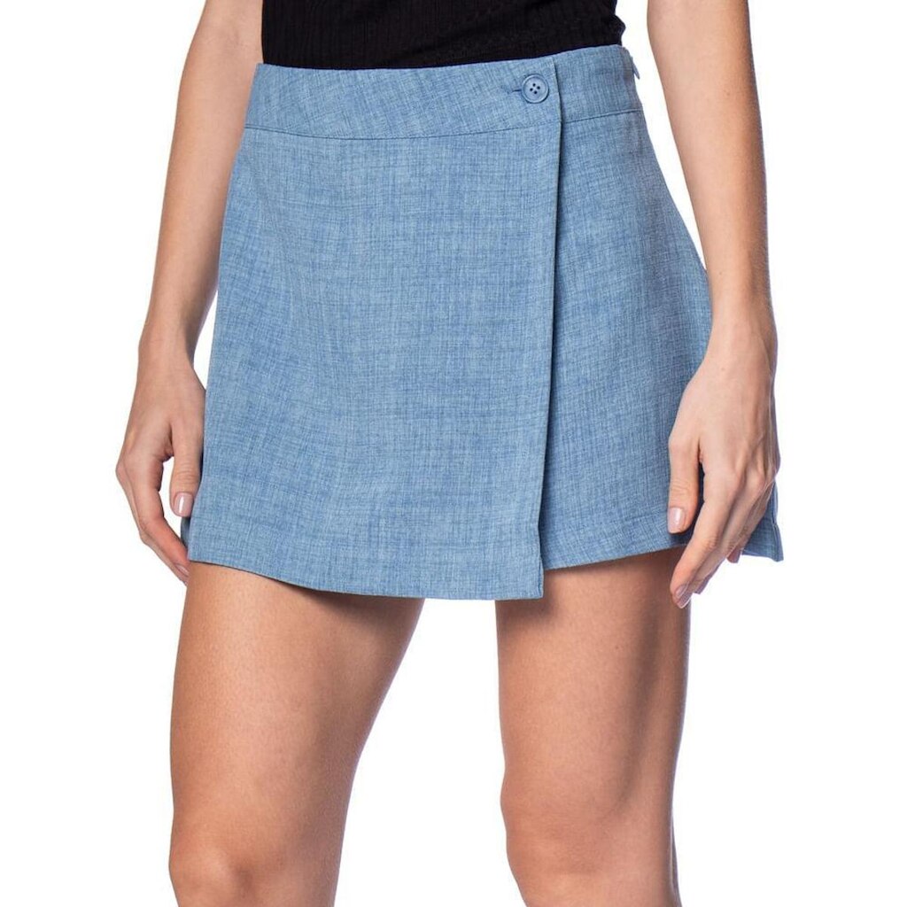 Short Saia Feminino The Style Box Transpassado Azul