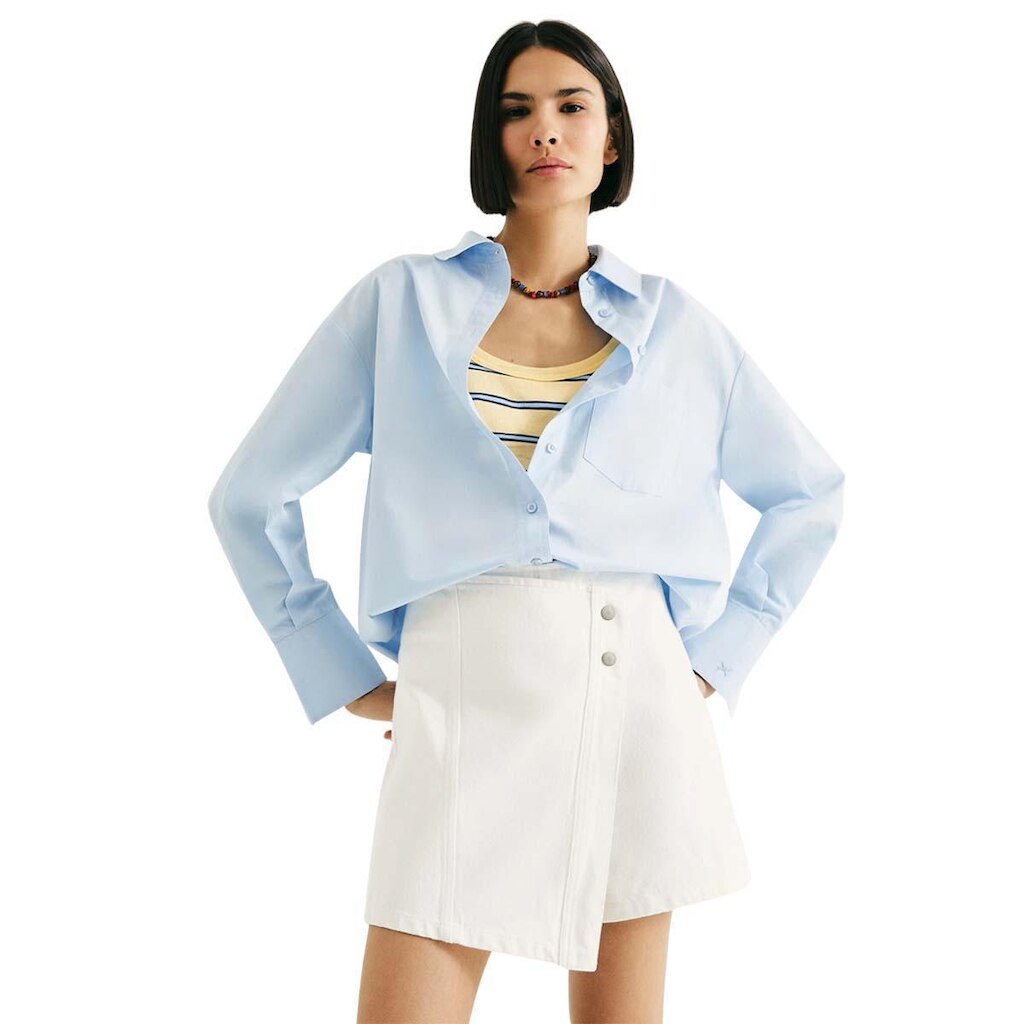 Short Saia Hering Sarja Branco