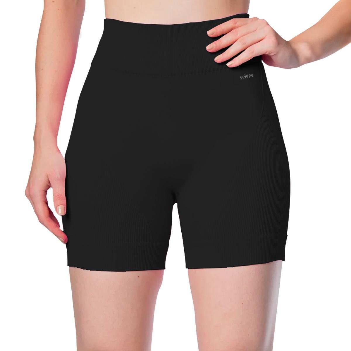 Short Selene Microfibra Sem Costura Leg Legging Sem Transparência