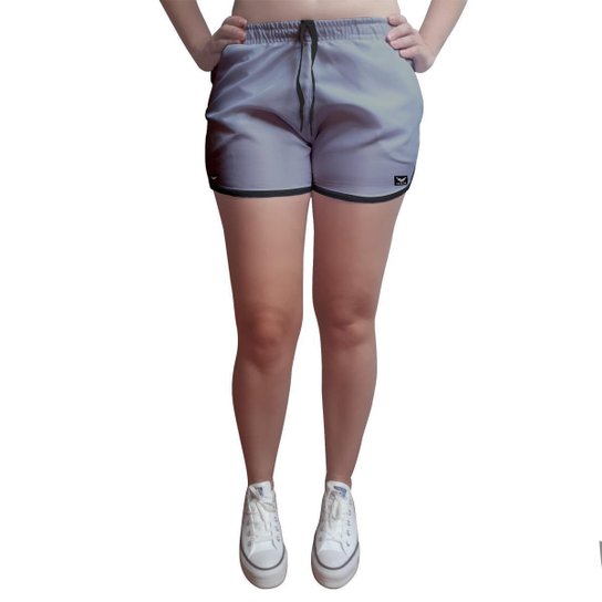 Short Tactel Feminino Cellos Basic - Prata Menor preço em Short Tactel Feminino Cellos Basic - Prata