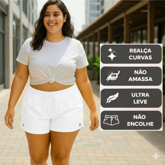 Short Tactel Feminino Plus Size