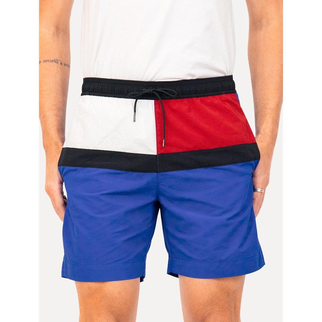Short Tommy Hilfiger Long Drawstring Colourblock Sash Azul Royal