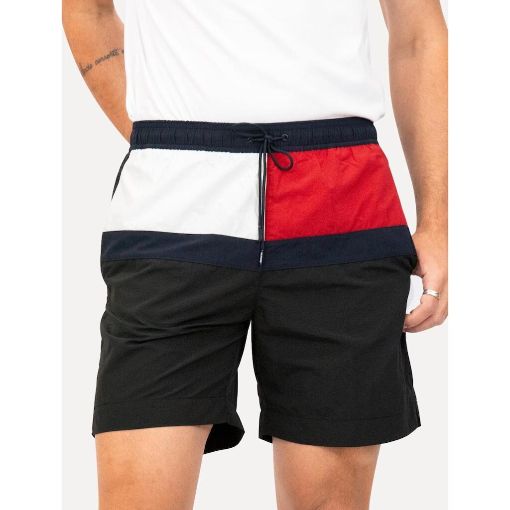 Short Tommy Hilfiger Long Drawstring Colourblock Sash Preto