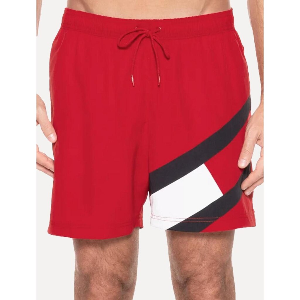 Short Tommy Hilfiger Masculino Medium Drawstring Swimwear Vermelho