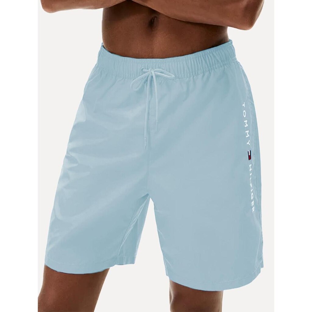 Short Tommy Hilfiger Masculino Medium Drawstring Zip Pocket Azul Claro