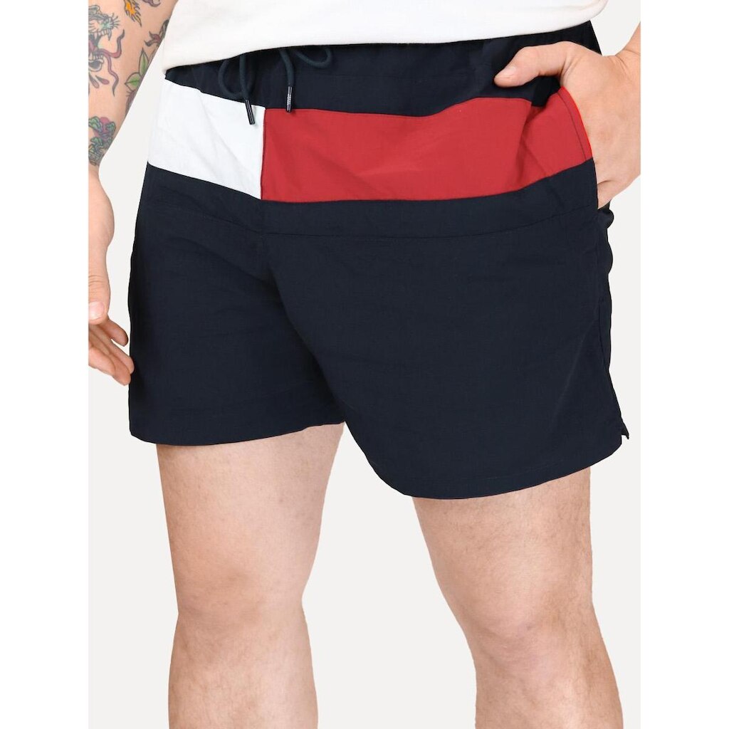 Short Tommy Hilfiger Medium Drawstring Colourblock Azul Marinho