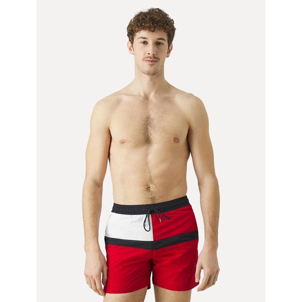 Short Tommy Hilfiger Medium Drawstring Colourblock Sash Vermelho.