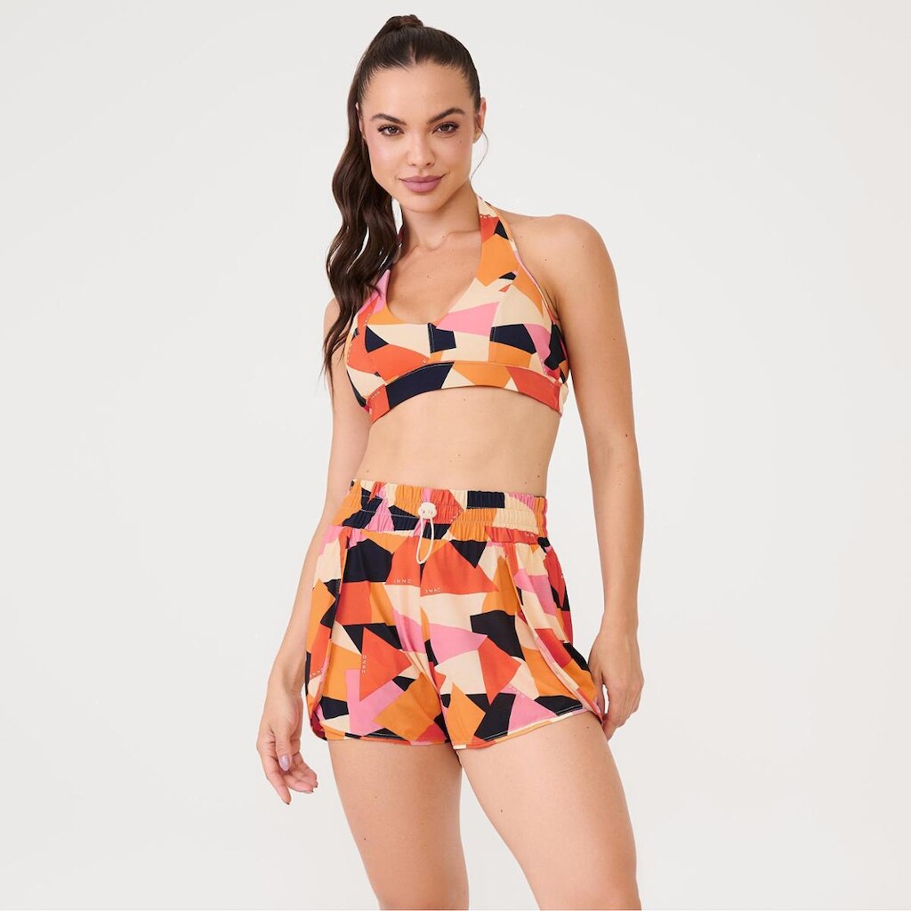 Short Transpassado Estampa Poliamida Soft Donna Carioca
