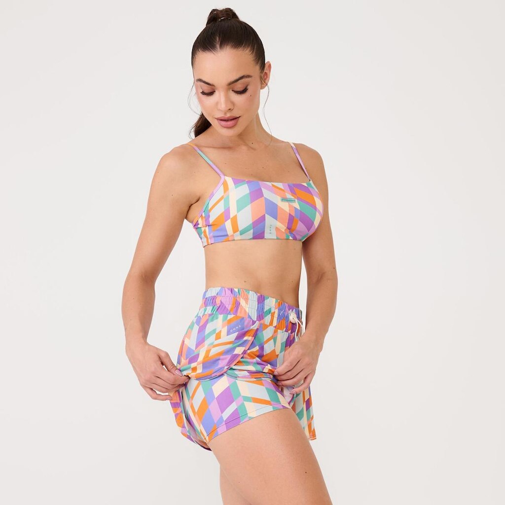Short Transpassado Estampa Poliamida Soft Donna Carioca