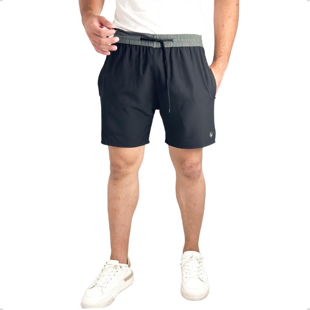 Short Treino Masculino Bermuda Praia Tactel com Elastano Academia