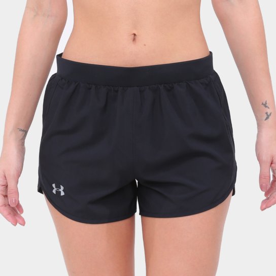 Short Under Armour Fly By 2.0 Feminino - Preto Menor preço em Short Under Armour Fly By 2.0 Feminino - Preto
