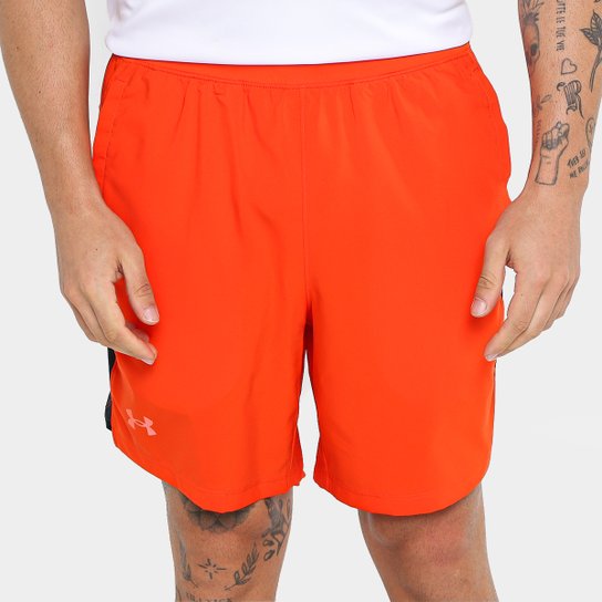 Short Under Armour Launch Sw 7 Masculino - Laranja+Preto Menor preço em Short Under Armour Launch Sw 7 Masculino - Laranja+Preto