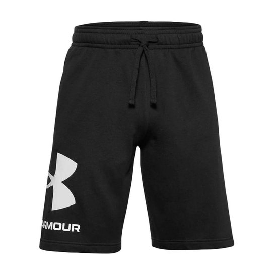 SHORT UNDER ARMOUR RIVAL FLEECE MASCULINO - Preto Menor preço em SHORT UNDER ARMOUR RIVAL FLEECE MASCULINO - Preto