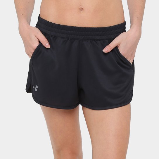 Short Under Armour Tech 2.0 Feminino - Preto+Grafite