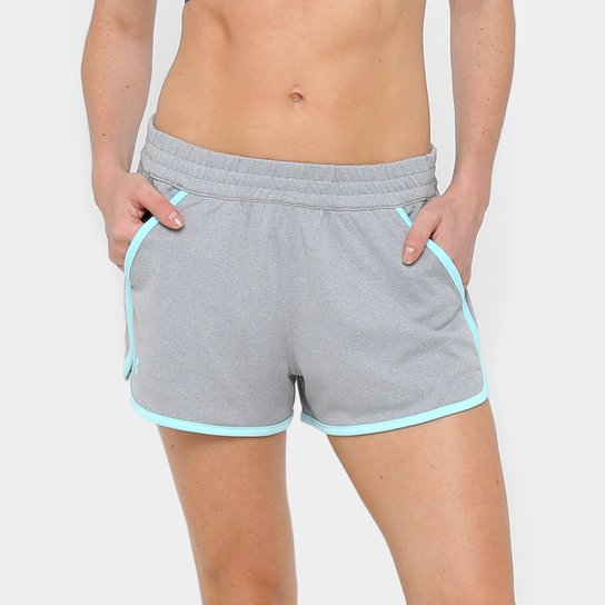 Short Under Armour Tech 2.0 Feminino - Cinza+Azul
