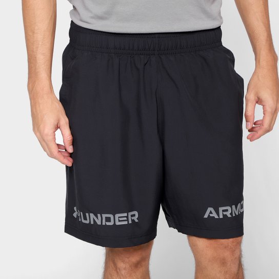Short Under Armour Woven Graphic Masculino - Preto+Grafite Menor preço em Short Under Armour Woven Graphic Masculino - Preto+Grafite