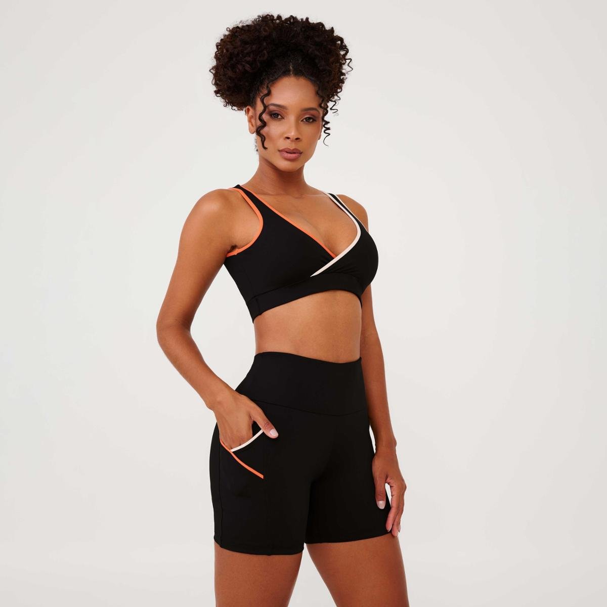 Short Zouk Azul Marinho Astral Poliamida Donna Carioca