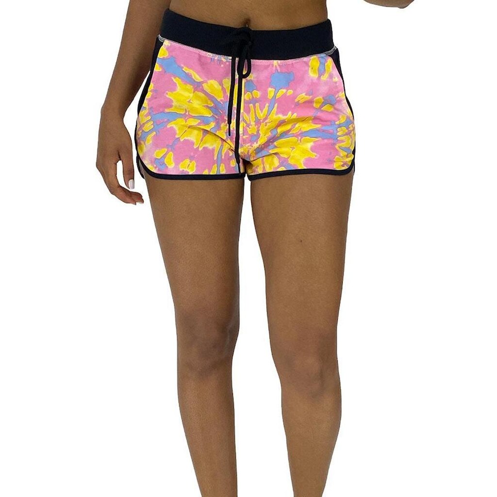 Shortinho Feminino MXD Conceito Tie Dye e Amarelo