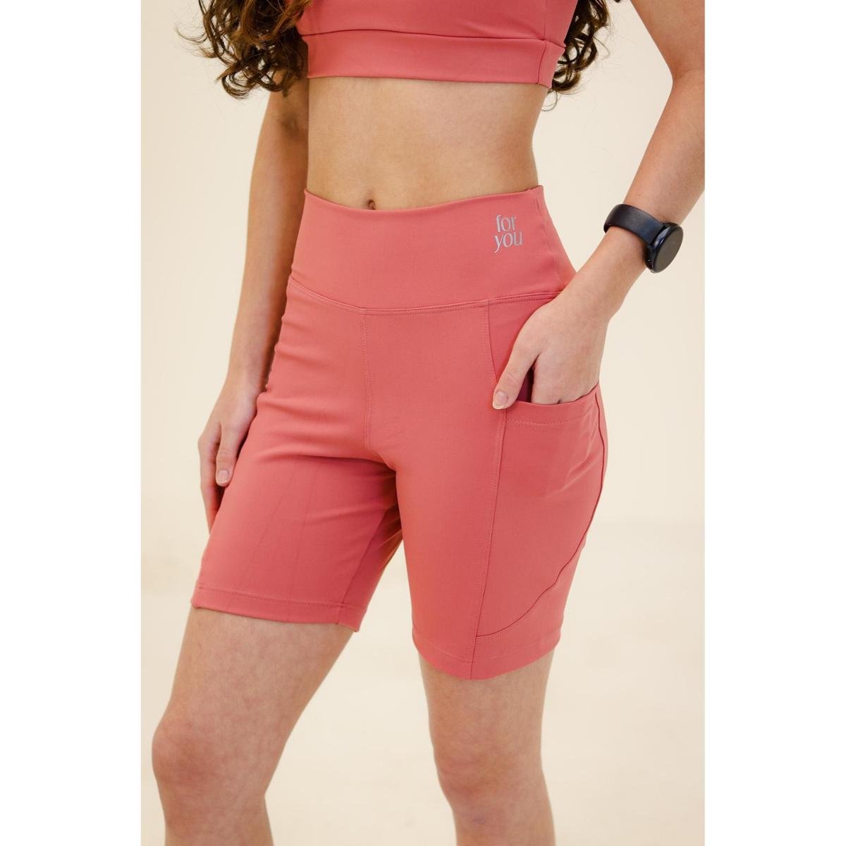 Shorts 1/2 Coxa Poliamida Bolso Lateral
