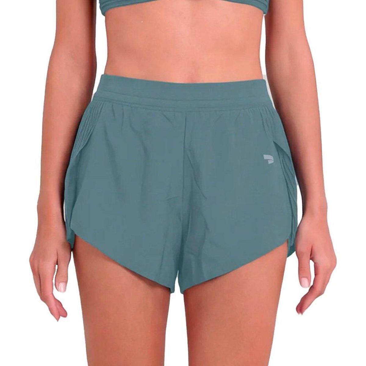 Shorts Alto Giro Plissado 2 em 1 Feminino