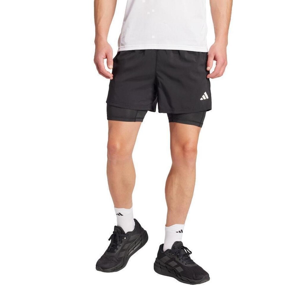 Shorts 2 em 1 Own the Run CLIMACOOL 5-Pocket Adidas