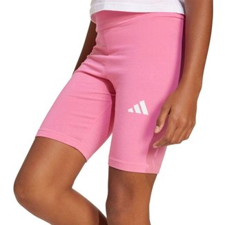 Shorts Adidas Biker Flower Infantil - Rosa 11-12