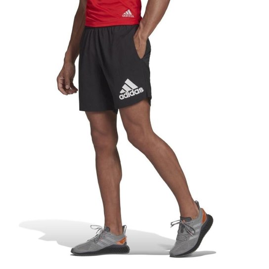 Shorts Adidas Masculino Aeroready Run It - Preto+Branco Menor preço em Shorts Adidas Masculino Aeroready Run It - Preto+Branco