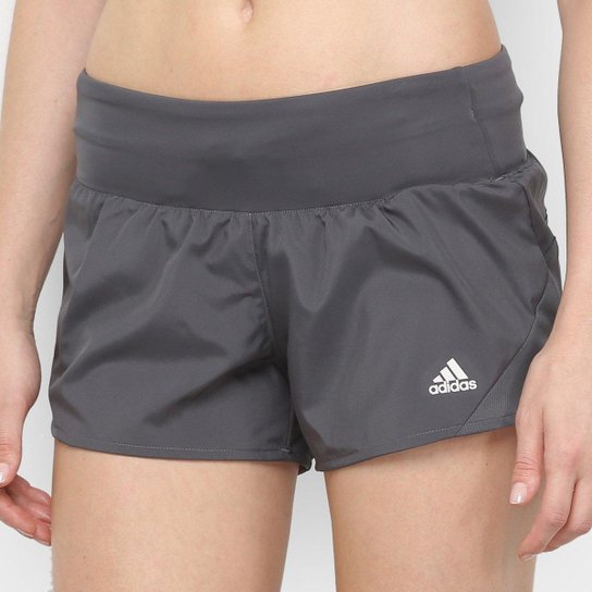 Shorts Adidas Run It 3s Feminino - Cinza Menor preço em Shorts Adidas Run It 3s Feminino - Cinza