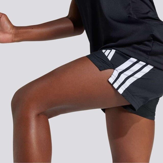 Shorts Adidas Train ESS 3 Stripes Feminino Juvenil Preto