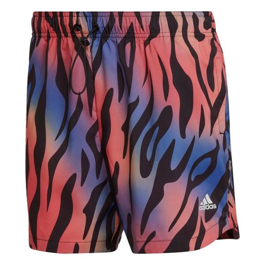 Shorts AEROREADY Tiger-Print Adidas - Colorido Menor preço em Shorts AEROREADY Tiger-Print Adidas - Colorido