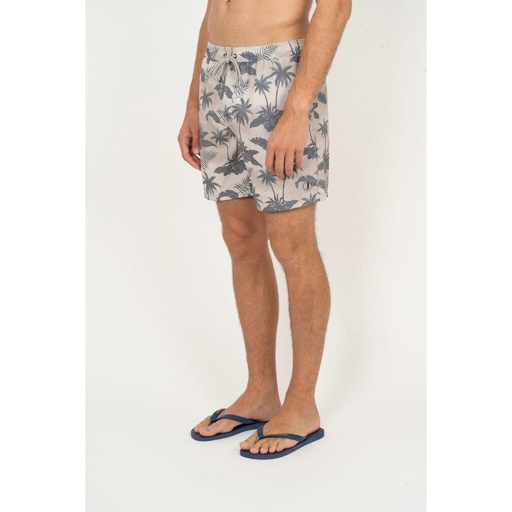 Shorts Aleatory Estampado Coastal Bege