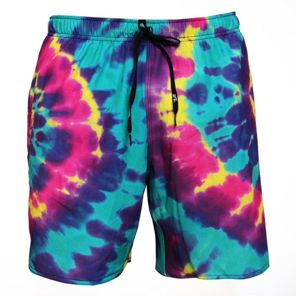 Shorts Alkary Elástico Tie Dye Multicolorido.