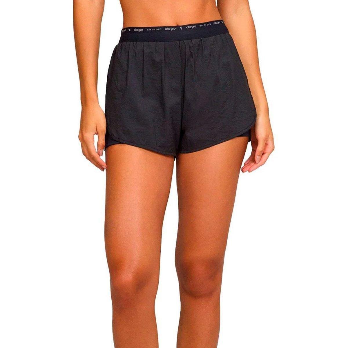 Shorts Alto Giro 2 em 1 Cós Elástico Feminino